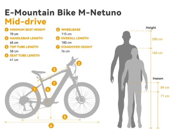 VTT électrique ESKUTE Netuno Pro Moteur central