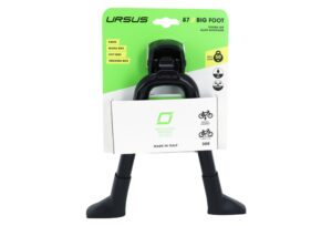 BEQUILLE VELO DOUBLE CENTRALE URSUS BIG FOOT 28 -700 PLIABLE ALU NOIR (300MM) - SUPPORTE POIDS 50KGS (LIVRE SUR CARTE)