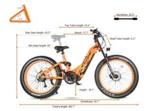 VTT électrique Cyrusher Trax hybride tout-terrain Orange