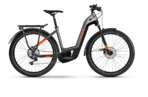 VTC Electrique Haibike Trekking 10 LowStep Shimano Deore SLX 12V 625 Wh 27.5 Gris Orange 2022