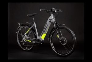 VTC Electrique Haibike Trekking 6 Lowstep i630Wh Shimano Deore 10V Gris Jaune Mat 2022 1