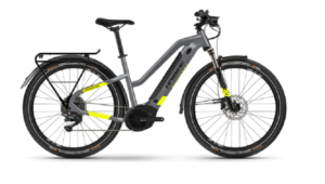 VTC Electrique Haibike Trekking 6 Trapez i500Wh 27.5 Shimano Deore 10V Gris Jaune Mat