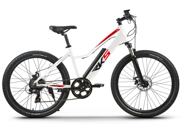 VTT ELECTRIQUE RKS T7 Moteur Roue Arrière 250W 27'' 10.4 AH Blanc