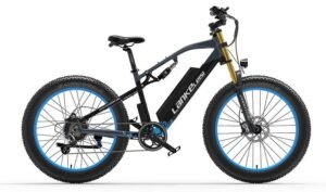 VTT Electrique Lankeleisi RV700 1000W 26" Fat Bike 16Ah 130km 30km/h Bleu