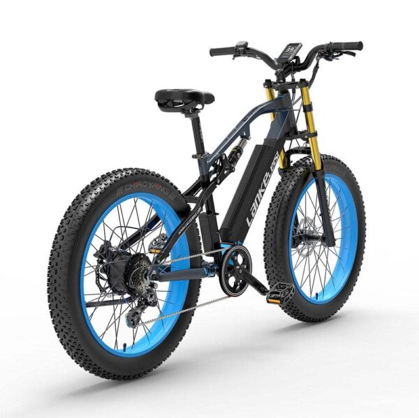 VTT Electrique Lankeleisi RV700 1000W 26" Fat Bike 16Ah 130km 30km/h Bleu