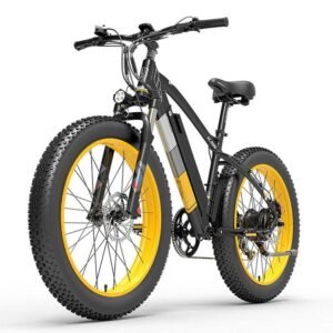 VTT  Électrique  Lankeleisi XC4000 1000W Fat Tire 40km/h 105km Batterie 17.5Ah vert - Jaune