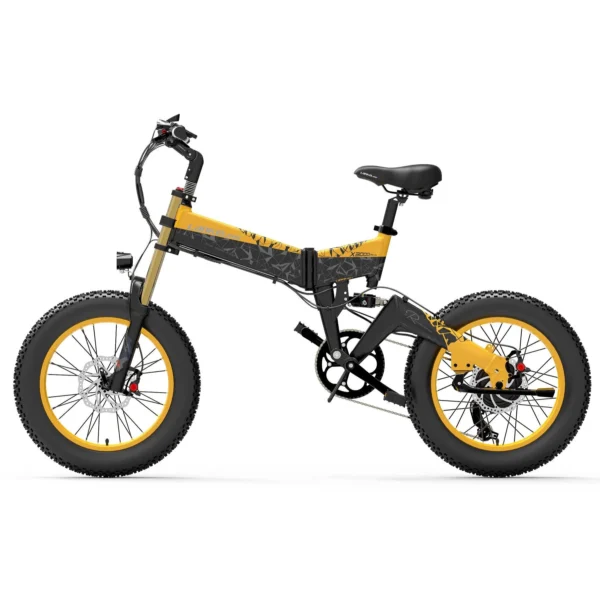 VTT Électrique Pliable Lankeleisi X3000 Plus 1000W 20" 40km/h 130km 17.5Ah Jaune