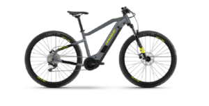 VTT Electrique Semi Rigide Haibike HardNine 6 630Wh Shimano Deore 10V 29 Gris Jaune 2022 1