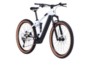 VTT Electrique Tout Suspendu Cube Stereo Hybrid 120 Pro 750 Shimano Deore 12V 750 Wh 29 Blanc Flash 2023