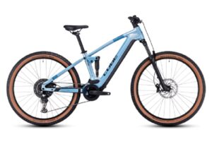 VTT Electrique Tout Suspendu Cube Stereo Hybrid 120 Pro 750 Shimano Deore 12V 750 Wh 29 Bleu Sage Metallic 2023