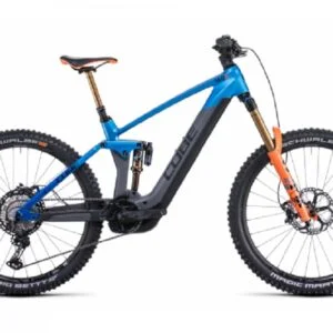 VTT Electrique Tout Suspendu Cube Stereo Hybrid 160 HPC Actionteam 750 27.5 Shimano XT 12V 750 Wh 27.5 Bleu Gris Actionteam 2022