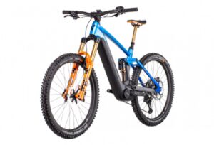 VTT Electrique Tout Suspendu Cube Stereo Hybrid 160 HPC Actionteam 750 27.5 Shimano XT 12V 750 Wh 27.5 Bleu Gris Actionteam 20221