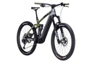 VTT Electrique Tout Suspendu Cube Stereo Hybrid 160 HPC TM 750 27.5 Sram GX Eagle 12V 750 Wh 27.5 Gris Flash Vert Olive 20231