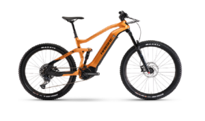 VTT Electrique Tout Suspendu Haibike AllMtn CF 6.0 Sram GX NX Eagle 12V 600 Wh 27.5 Plus 29 Orange 2022