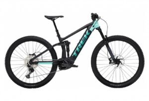 VTT Electrique Tout Suspendu Trek Rail 5 Shimano Deore 12V 625 Wh 29 Noir Mat Vert Miami 20233