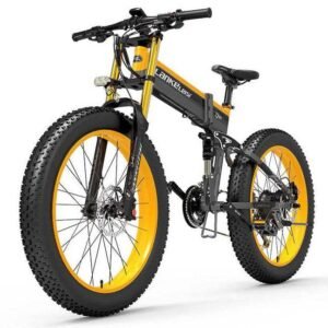 VTT électrique Lankeleisi XT750 Plus 1000W avec fourche 40km/h 120km 17.5Ah Jaune