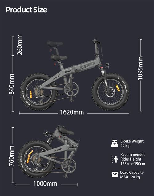 Velo Electrique Pliable HIMO ZB20 MAX 250W Kaki 3