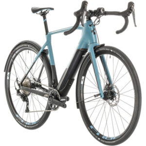 Vélo de Gravel Électrique CUBE NUROAD HYBRID C:62 SL Shimano GRX 40 Dents Noir/Bleu 2020