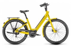 Velo de Ville Electrique Moustache Lundi 27.1 Shimano Deore 10V Curry Jaune 20213