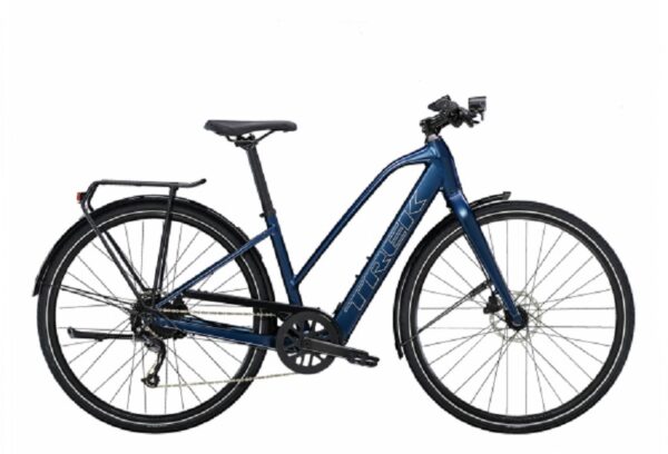 Velo de Ville Electrique Trek FX 2 Shimano Altus 9V 250 Wh 700 mm Bleu Mulsanne 2023