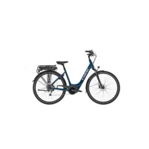 Velo de Ville Electrique Trek Verve 1 Lowstep Shimano Altus 8V 500 Wh 700 mm Bleu Aquatic 2023