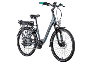 Velo de Ville Electrique VAE CITY LEADER FOX 26 LOTUS 2020 MIXTE FEMME HOMME MOTEUR ROUE AR BAFANG 250W 36V ALU GRIS MAT TURQUOISE 7