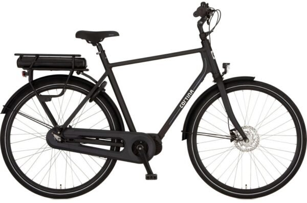 Vélo de ville électrique hollandais moteur central CORTINA E-Foss N8 cadre Haut noir