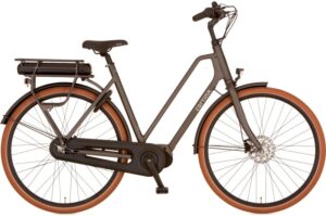 Vélo de ville électrique hollandais moteur central CORTINA E-Foss N8 cadre bas noir