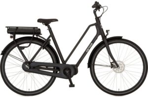 Vélo de ville électrique hollandais moteur central CORTINA E-Foss N8 cadre bas noir