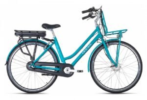 Velo electrique E Bike Alu Femme 28 Cantaloupe Bleu 36 V104 Ah Adore