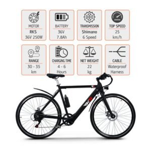 Vélo électrique RKS W6 250W Shimano Noir