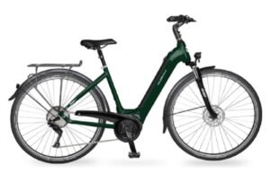 Velo electrique de ville AEB 490 Alivio Ouvert Vert Anglais