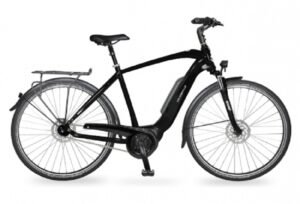 Velo electrique de ville AEB 800 Alivio Ferme Noir Mat