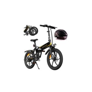 Velo electrique pliable ADO A20 20 pouces 350W 36V10 4AH Vitee maximale 25KM H Noir avec casque