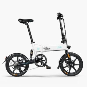 Vélo électrique pliant Fiido D2S avec amortisseur blanc