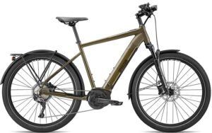 Vélos de trekking électriques Breezer Powerwolf Evo SM 2.1+ cadre haut olive