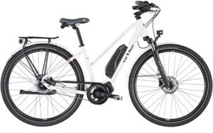 Vélos de trekking électriques Ortler E-Bern Trapèze blanc