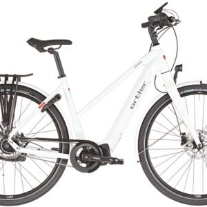 Vélos de ville électriques Ortler E-Montreux N8 Trapèze blanc