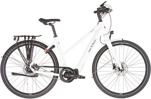 Vélos de ville électriques Ortler E-Montreux N8 Trapèze blanc