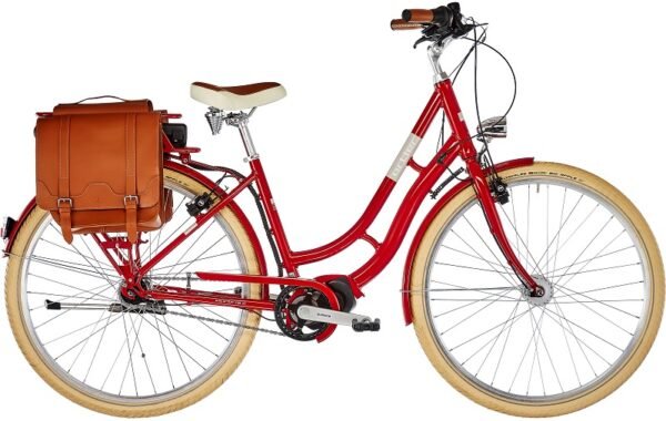 Vélos de ville électriques Ortler E-Summerfield Trapèze 7 vitesses rouge