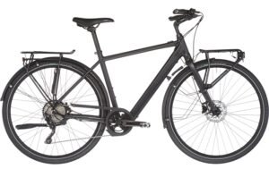 Vélos de ville électriques Rabeneick TC-E Carry Deore 10 vitesses Disque Diamant noir