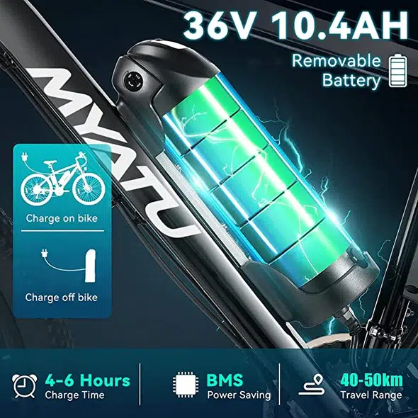 VTT électrique ESKUTE 26 Pouces Dérailleur Shimano 21 Vitesses