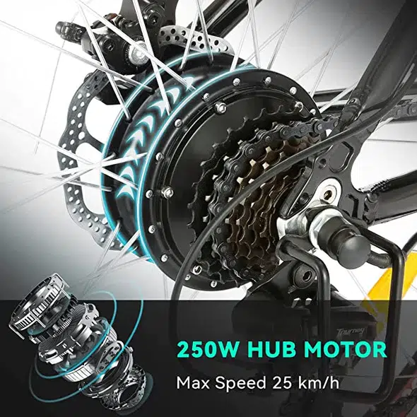 VTT électrique ESKUTE 26 Pouces Dérailleur Shimano 21 Vitesses