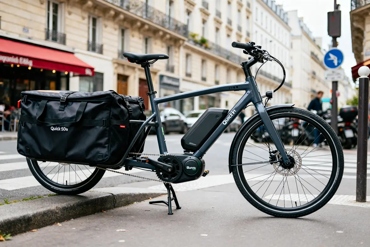 Tern Quick Haul D8 : vélo cargo électrique compact et polyvalent